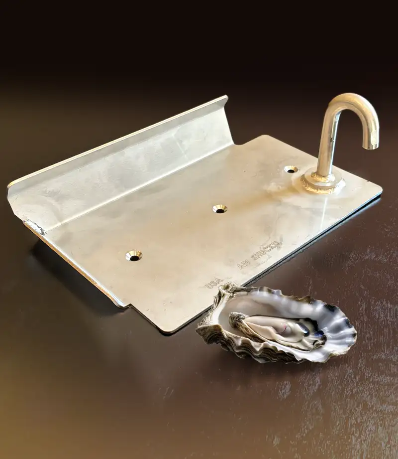 Aw Shucks- #1 oyster shucker. Lifetime guarantee. Made in USA