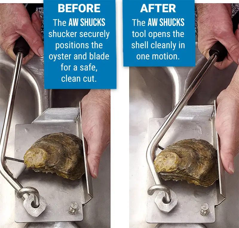 Aw Shucks- #1 Restaurant grade oyster shucker opener.